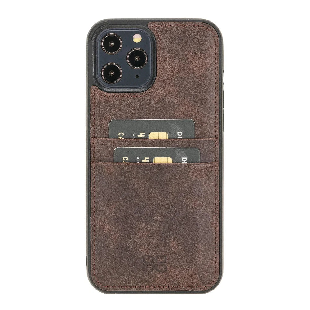 Bouletta Flexible Leather Back Cover with Card Holder for iPhone 12 Series