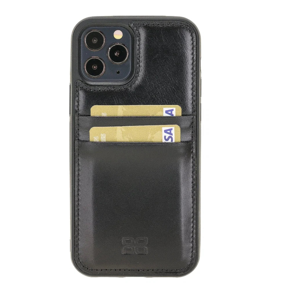Bouletta Flexible Leather Back Cover with Card Holder for iPhone 12 Series