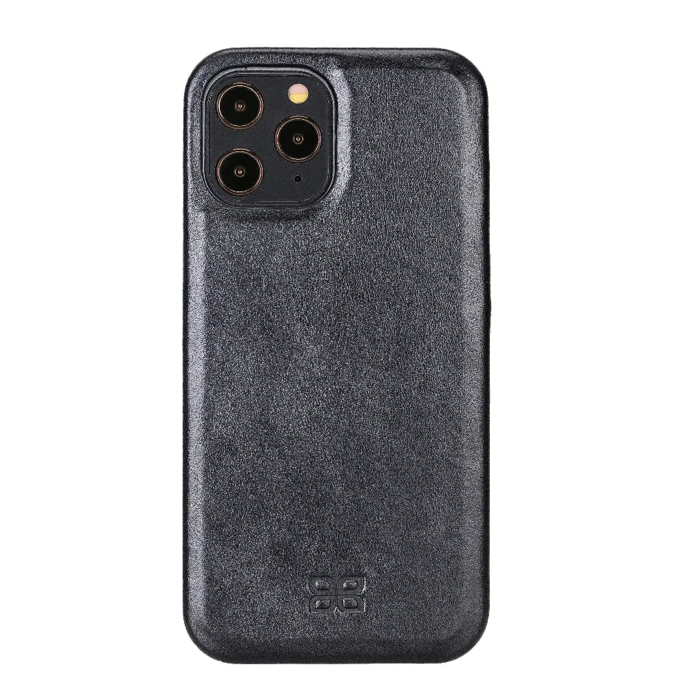 Bouletta Fully Leather Back Cover for Apple iPhone 12 Series iPhone 12 Pro Max / Black