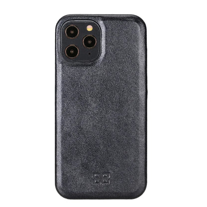 Bouletta Fully Leather Back Cover for Apple iPhone 12 Series iPhone 12 Pro Max / Black