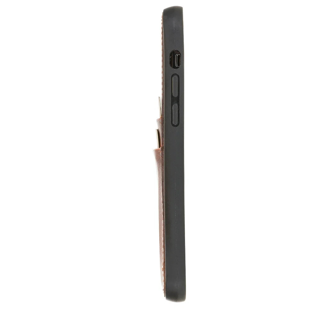 Bouletta Flexible Leather Back Cover with Card Holder for iPhone 12 Series