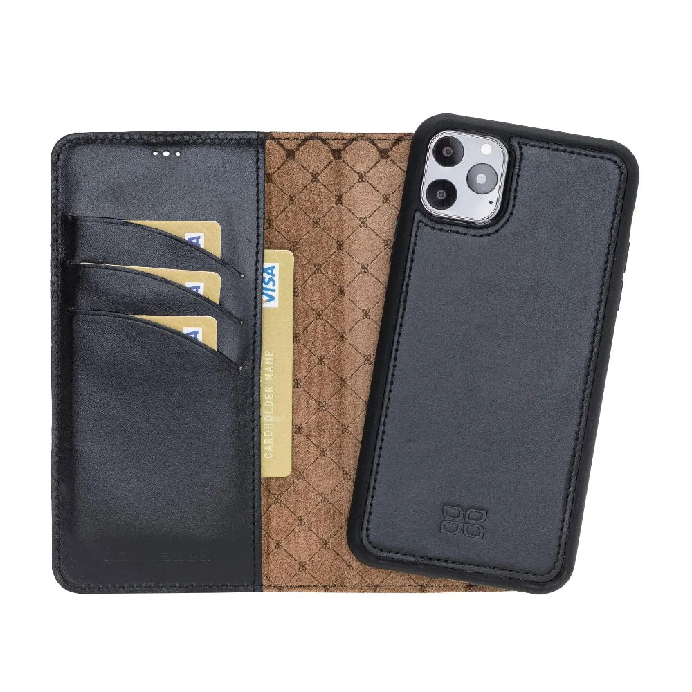 Bouletta Magnetic Detachable Leather Phone Case for Apple iPhone 11 Series iPhone 11 Pro Max / Black