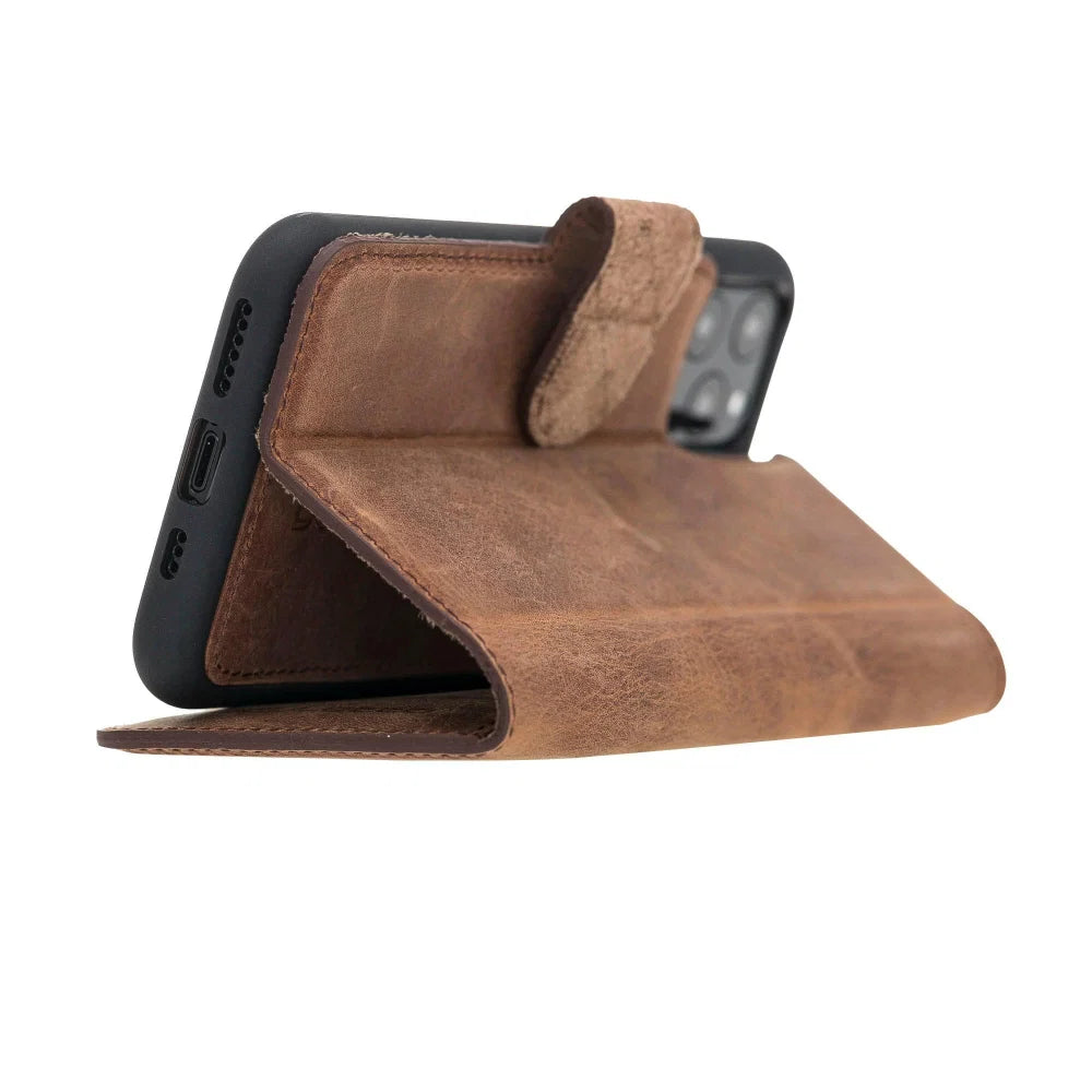 Bouletta Magnetic Detachable Leather Phone Case for Apple iPhone 11 Series iPhone 11 Pro / Red