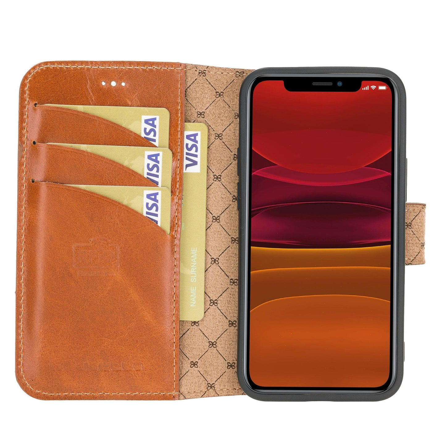Bouletta Non Detachable Leather Wallet Cases for Apple iPhone 12 Series iPhone 12 Pro Max / Tan