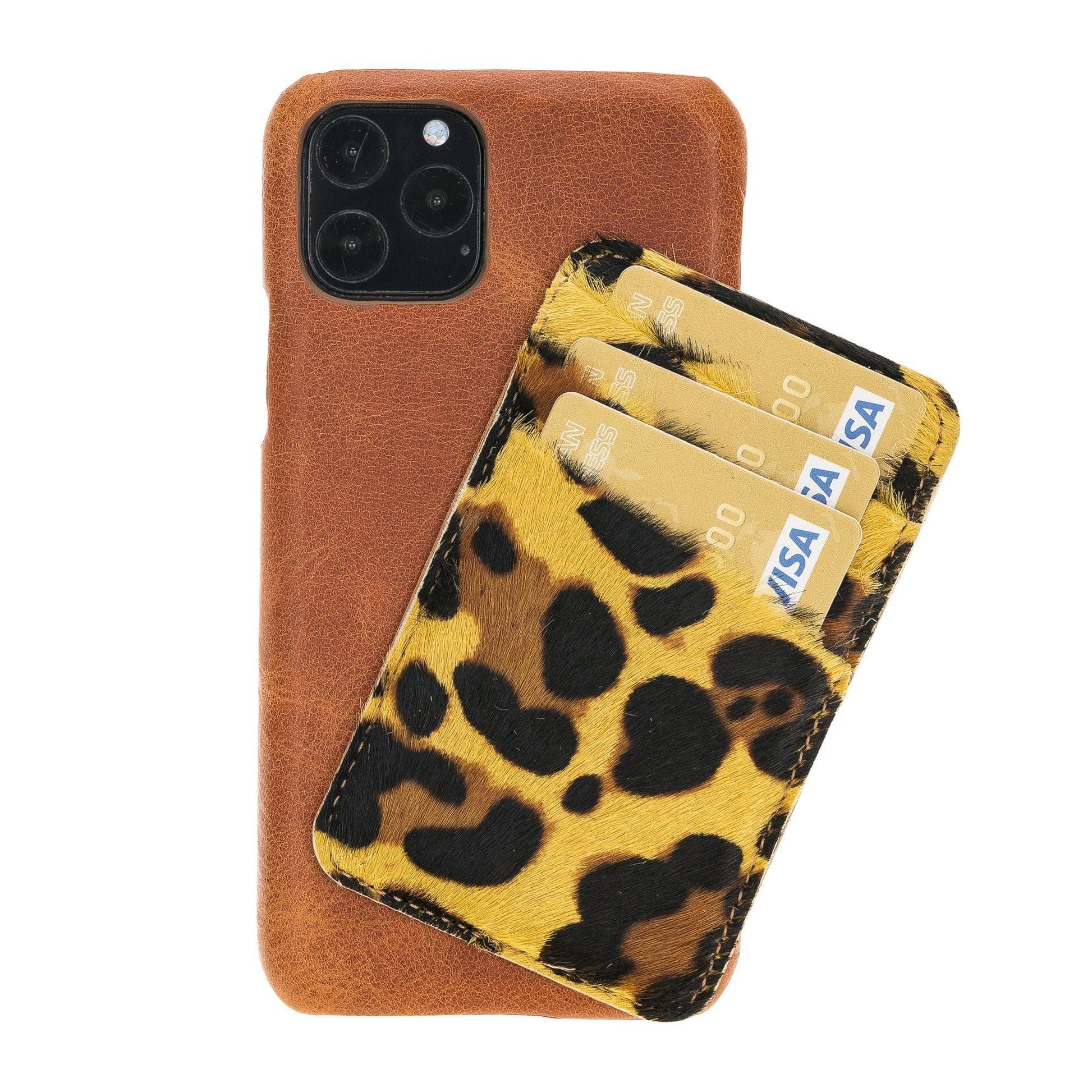 Bouletta Ultimate Jacket Cases with Detachable Card Holder for iPhone 11 Series iPhone 11 Pro Max / Brown-Leopard