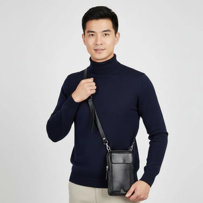 Nino Leather Phone Crossbody Bag