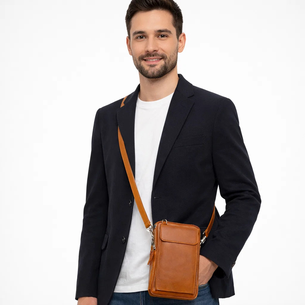 Nino Leather Crossbody Bag