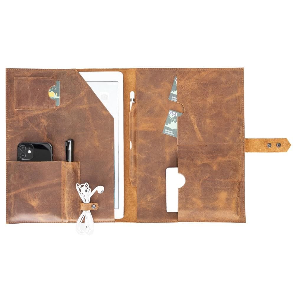 Bouletta Danny Business Document Organizer and iPad/Tablet Leather Case Tiguan Brown