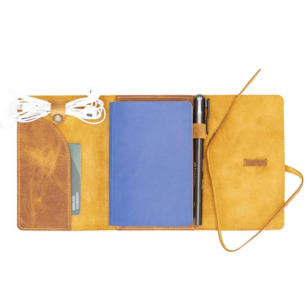 Bouletta Nanny Luxury Genuine Leather Agenda Cover - S/M/L Sizes Antic Brown / S