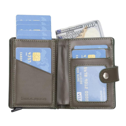 Bouletta Palermo Zip Mechanical Leather Card Holder