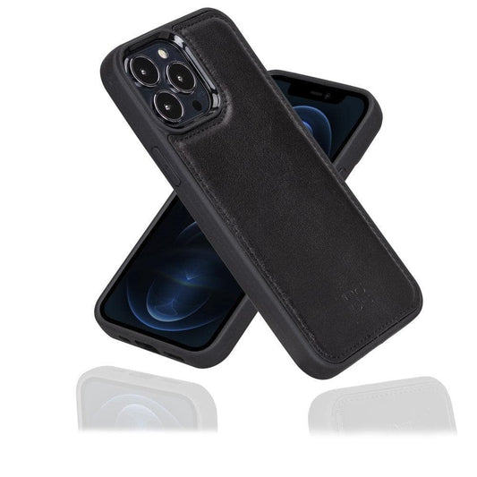 Bouletta Apple iPhone 13 Series Leather Case with Flexible Back Cover iPhone 13 Pro Max / Black