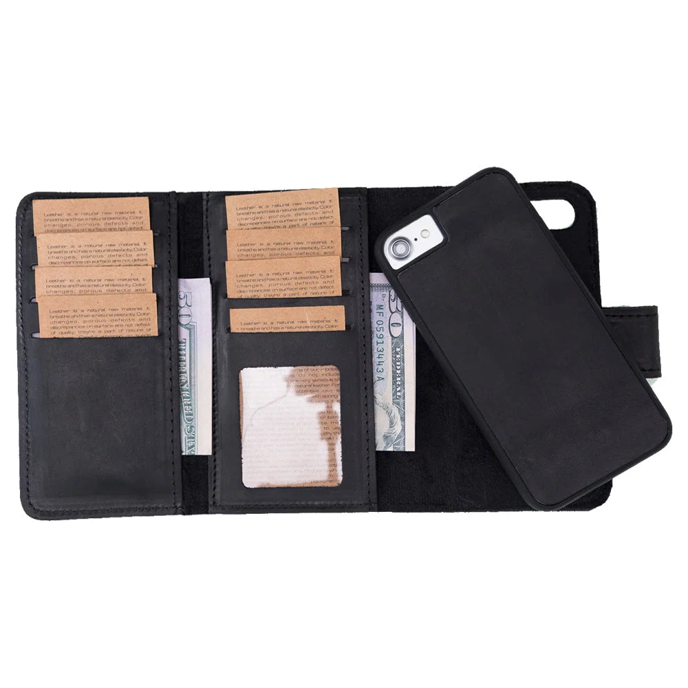 Santa iPhone SE / 8 / 7 Leather Detachable Wallet Case