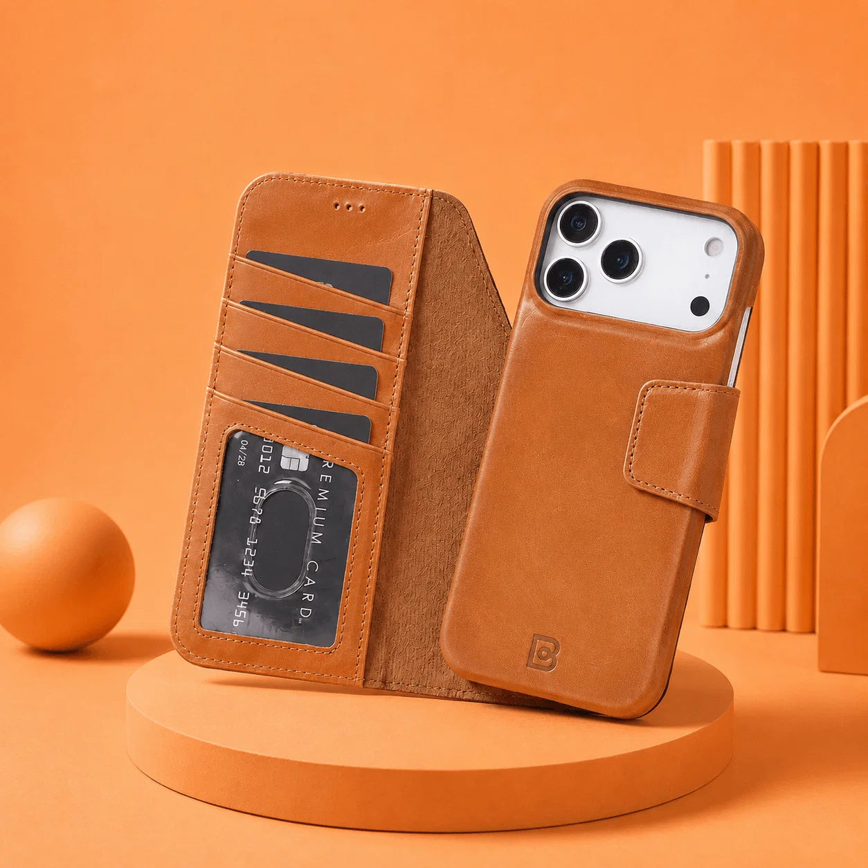 Elite Magic iPhone 17 Pro Detachable Leather Wallet Case