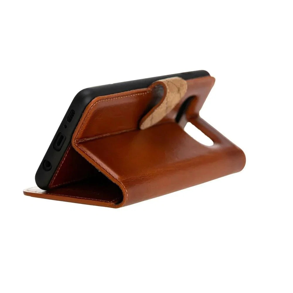 Bouletta Samsung Galaxy S10 Series  Leather Wallet Cover Folio Case Samsung S10 / Tiguan Brown