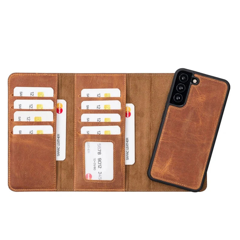 Santa Samsung Galaxy S22 Plus Leather Detachable Wallet Case