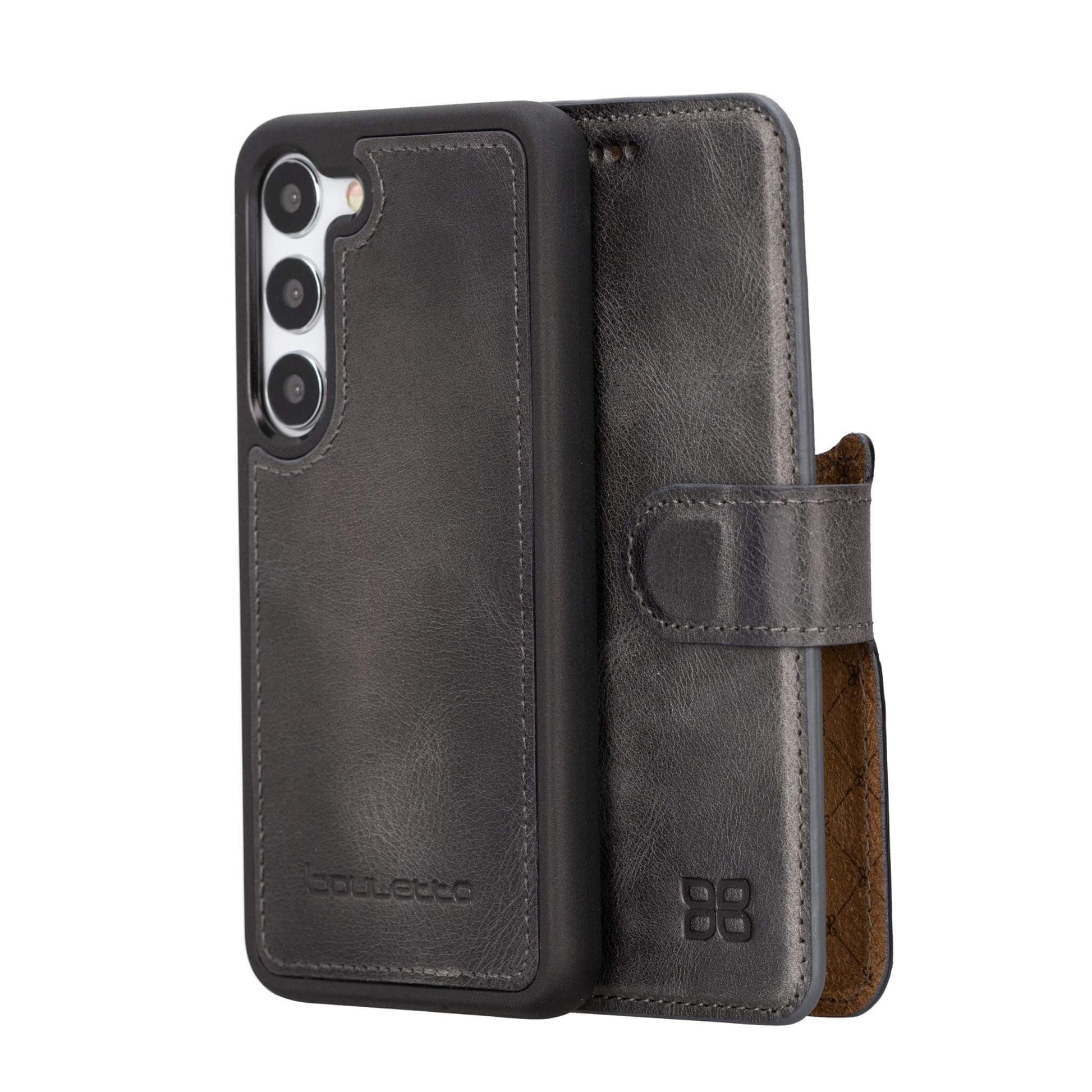 Bouletta Samsung Galaxy S23 Series Leather Wallet Cases - MW Galaxy S23 Plus / Gray