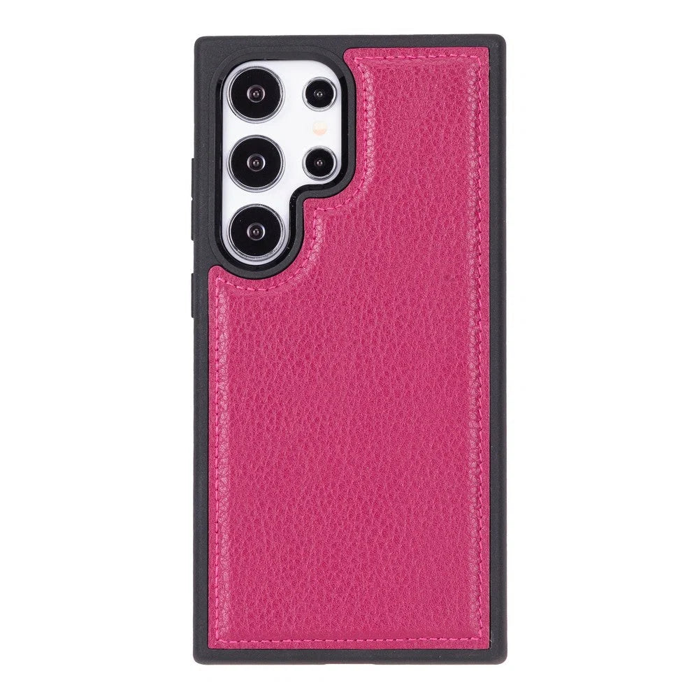 PLM Flexible Leather Back Cover for Samsung Galaxy S24 Fuchsia