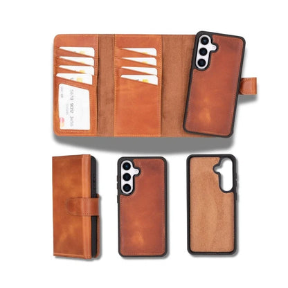 Santa Samsung Galaxy S25 Detachable Leather Wallet Case