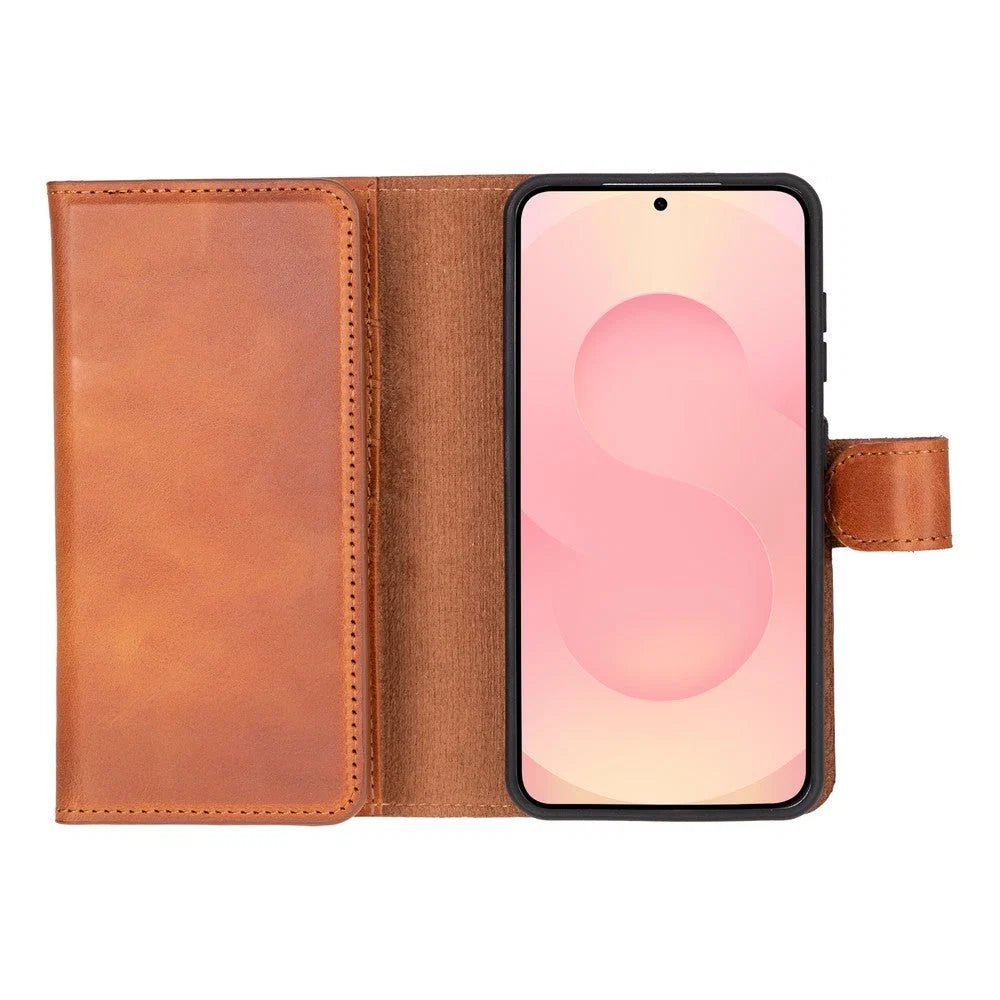 Santa Samsung Galaxy S25 Leather Detachable Wallet Case