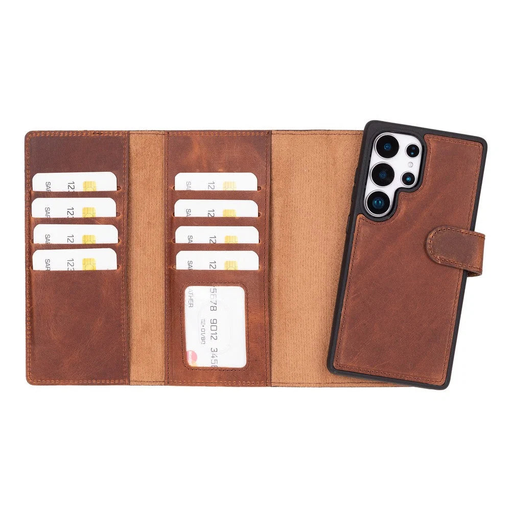 Santa Samsung Galaxy S25 Ultra Leather Detachable Wallet Case