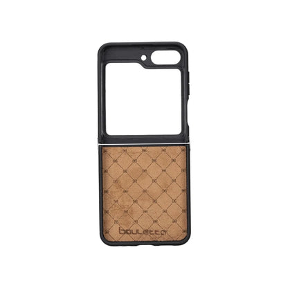 Bouletta Samsung Galaxy Z Flip 5 Leather Back Cover Case - FXC - Pre Order Tan / Samsung Galaxy Z Flip 5