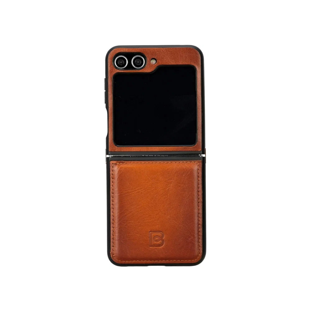 Bouletta Samsung Galaxy Z Flip 5 Leather Back Cover Case - FXC - Pre Order Blue / Samsung Galaxy Z Flip 5