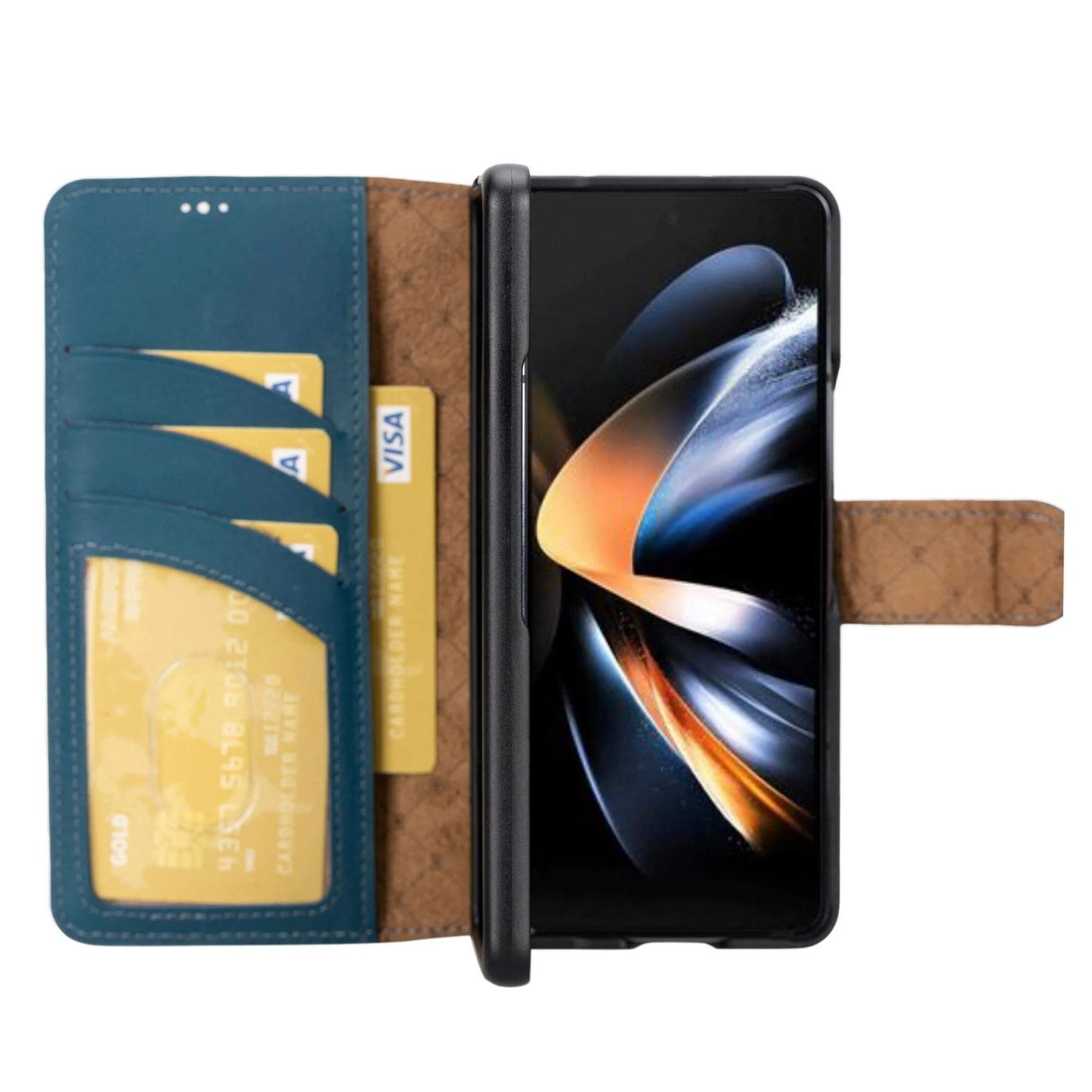 Bouletta Samsung Galaxy Z Fold 4 Detachable Leather Wallets - MW Blue / Samsung Galaxy Z Fold 4
