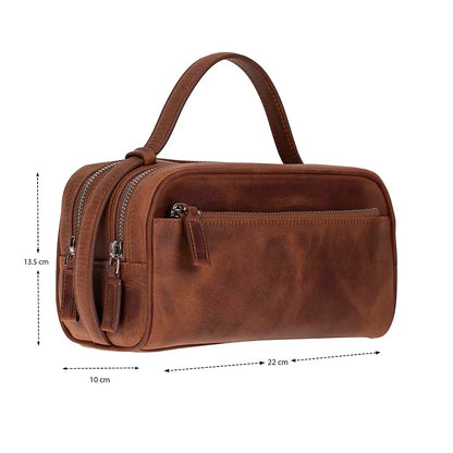 Travero Leather Toiletry Bag