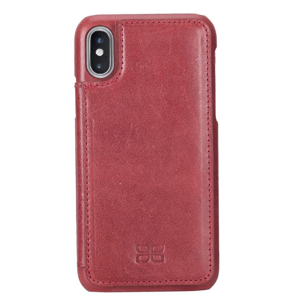 Bouletta Ultimate Holder Genuine Leather Back Cover for iPhone X Series iPhone X / XS / Vegetal Red