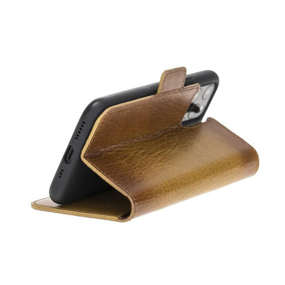 Bouletta Wallet Folio with ID Slot Leather Wallet Case For Apple iPhone 11 Series iPhone 11 Pro / Leopard