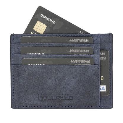 Bouletta Handmade and Personalized Minimaalist Geniuine Leather Card Holder - BLWL18