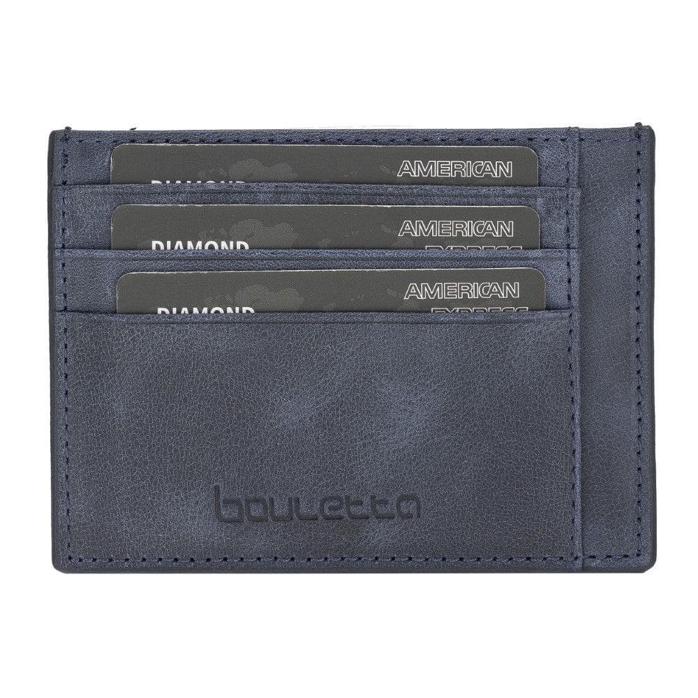 Bouletta Handmade and Personalized Minimaalist Geniuine Leather Card Holder - BLWL18