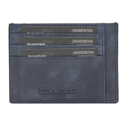 Bouletta Handmade and Personalized Minimaalist Geniuine Leather Card Holder - BLWL18