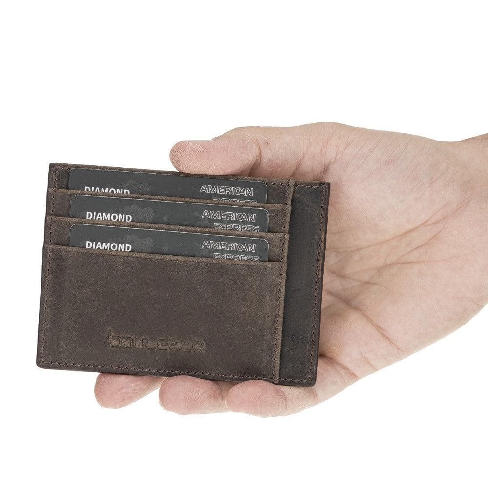 Bouletta Handmade and Personalized Minimaalist Geniuine Leather Card Holder - BLWL18
