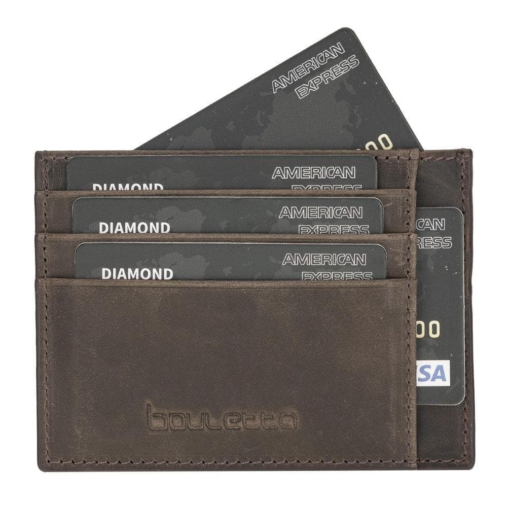 Bouletta Handmade and Personalized Minimaalist Geniuine Leather Card Holder - BLWL18