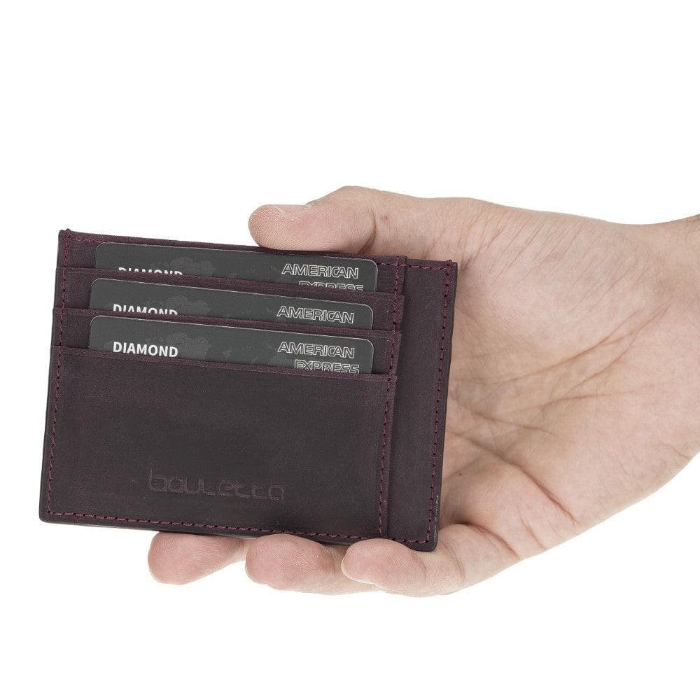 Bouletta Handmade and Personalized Minimaalist Geniuine Leather Card Holder - BLWL18