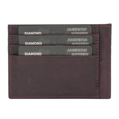 Bouletta Handmade and Personalized Minimaalist Geniuine Leather Card Holder - BLWL18