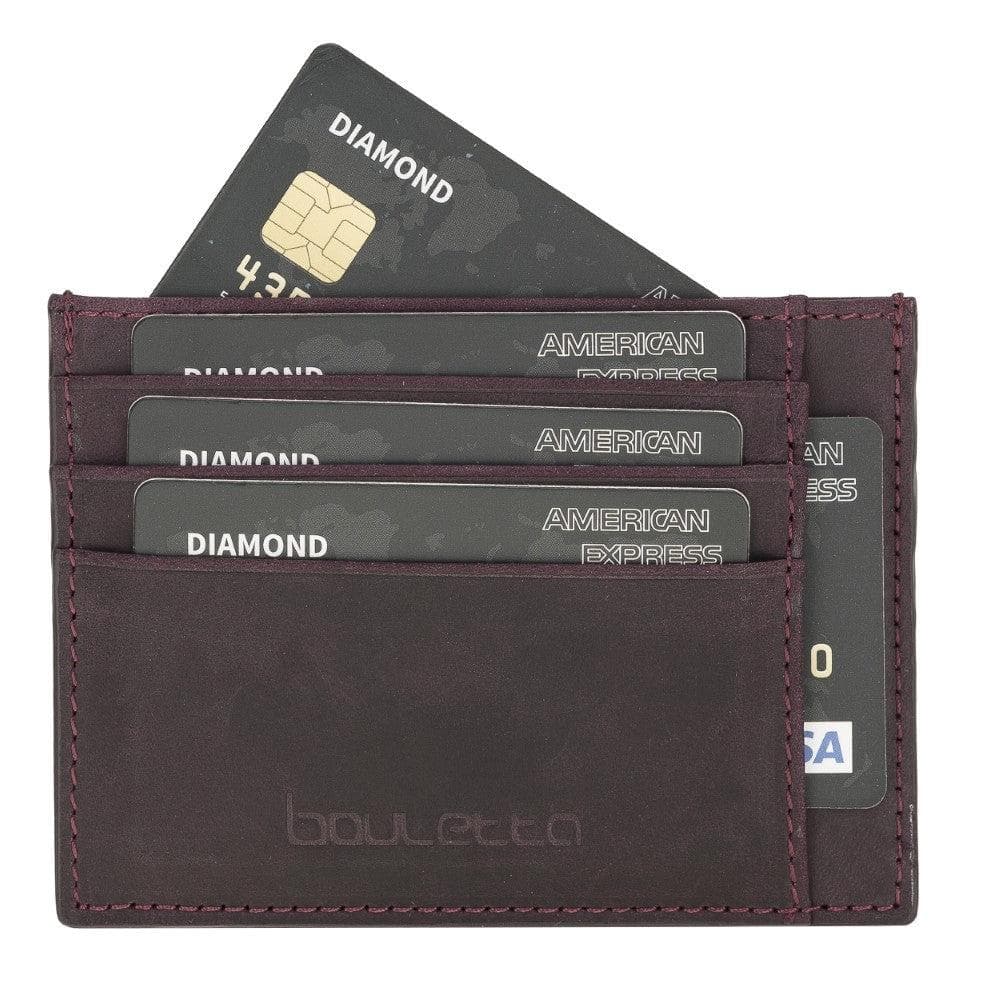 Bouletta Handmade and Personalized Minimaalist Geniuine Leather Card Holder - BLWL18
