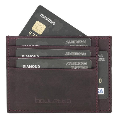 Bouletta Handmade and Personalized Minimaalist Geniuine Leather Card Holder - BLWL18