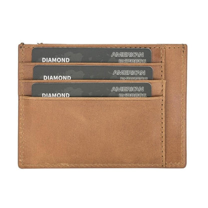 Bouletta Handmade and Personalized Minimaalist Geniuine Leather Card Holder - BLWL18
