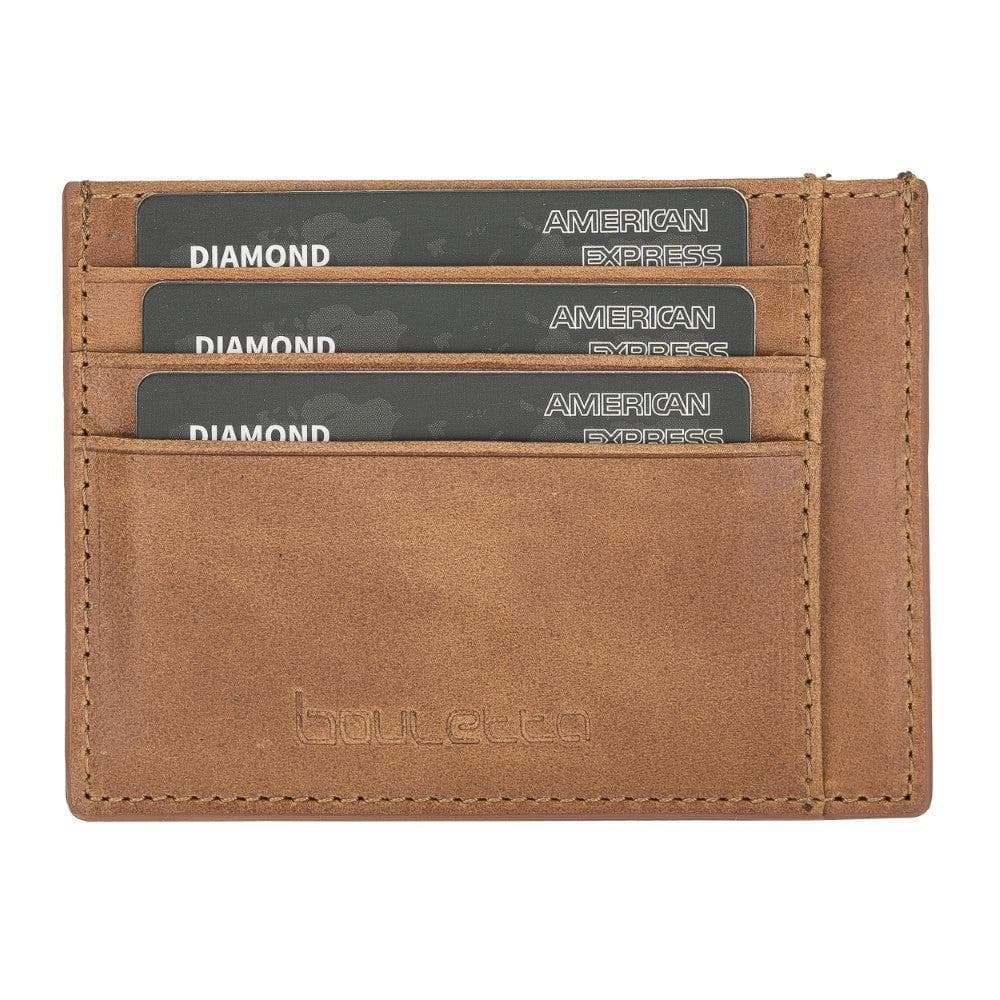 Bouletta Handmade and Personalized Minimaalist Geniuine Leather Card Holder - BLWL18