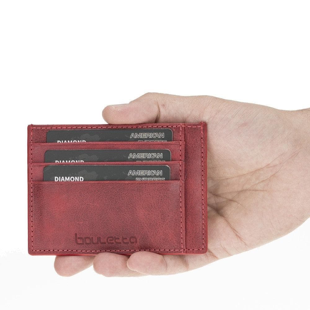 Bouletta Handmade and Personalized Minimaalist Geniuine Leather Card Holder - BLWL18