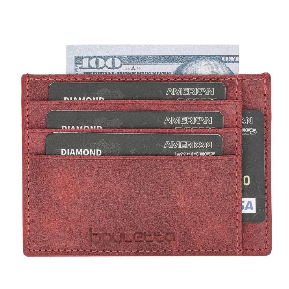 Bouletta Handmade and Personalized Minimaalist Geniuine Leather Card Holder - BLWL18