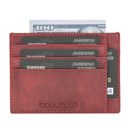 Bouletta Handmade and Personalized Minimaalist Geniuine Leather Card Holder - BLWL18