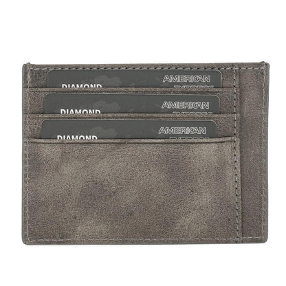 Bouletta Handmade and Personalized Minimaalist Geniuine Leather Card Holder - BLWL18