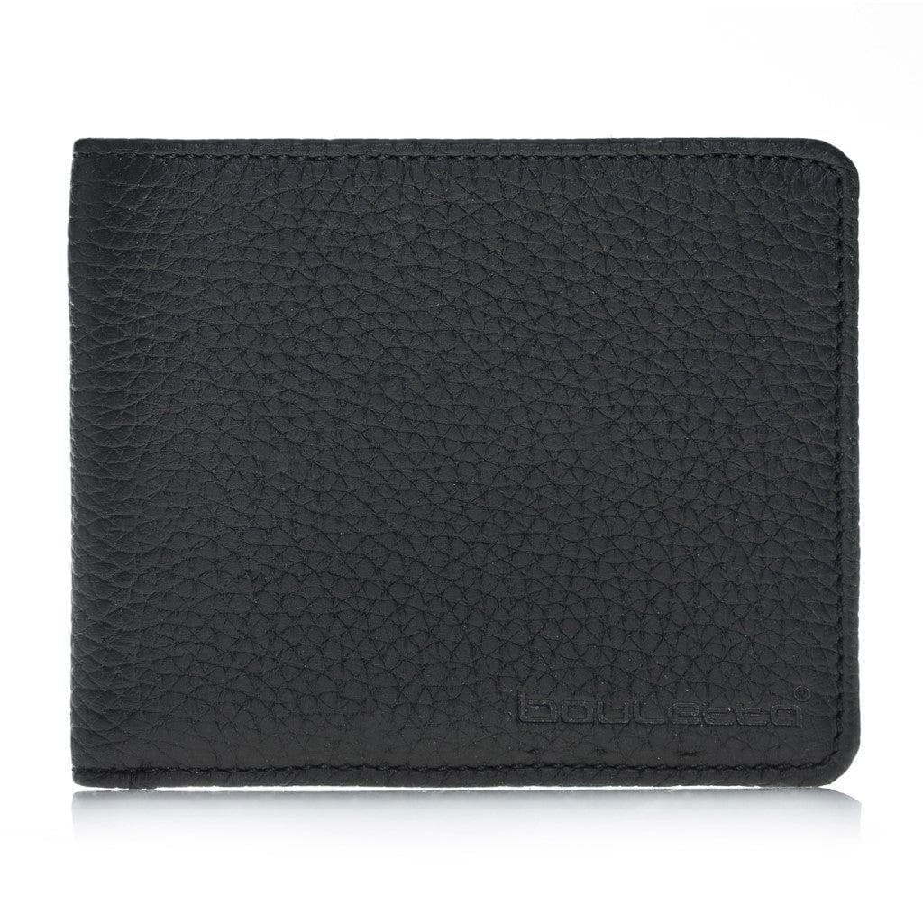 Bouletta Pier Handmade and Personalised Genuine Leather Wallet for Men's Floater Black